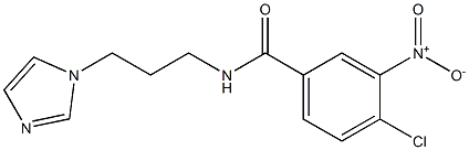 4-chloro-N-[3-(1H-imidazol-1-yl)propyl]-3-nitrobenzamide 结构式