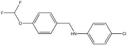 4-chloro-N-{[4-(difluoromethoxy)phenyl]methyl}aniline 结构式