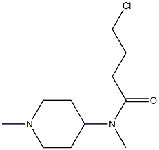 4-chloro-N-methyl-N-(1-methylpiperidin-4-yl)butanamide 结构式