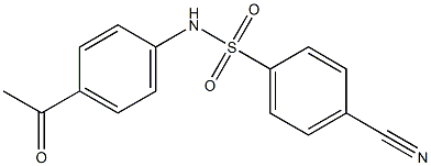 4-cyano-N-(4-acetylphenyl)benzene-1-sulfonamide 结构式