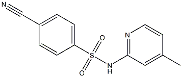 4-cyano-N-(4-methylpyridin-2-yl)benzene-1-sulfonamide 结构式