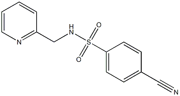 4-cyano-N-(pyridin-2-ylmethyl)benzenesulfonamide 结构式