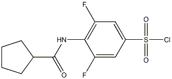 4-cyclopentaneamido-3,5-difluorobenzene-1-sulfonyl chloride 结构式