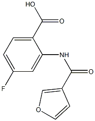4-fluoro-2-(3-furoylamino)benzoic acid 结构式