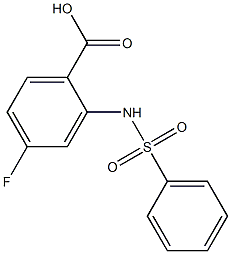 4-fluoro-2-[(phenylsulfonyl)amino]benzoic acid 结构式