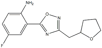 4-fluoro-2-[3-(oxolan-2-ylmethyl)-1,2,4-oxadiazol-5-yl]aniline 结构式