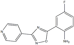 4-fluoro-2-[3-(pyridin-4-yl)-1,2,4-oxadiazol-5-yl]aniline 结构式