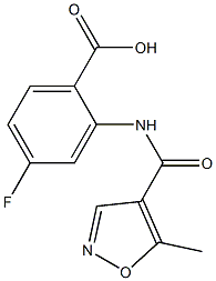 4-fluoro-2-{[(5-methylisoxazol-4-yl)carbonyl]amino}benzoic acid 结构式