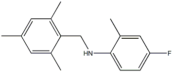 4-fluoro-2-methyl-N-[(2,4,6-trimethylphenyl)methyl]aniline 结构式