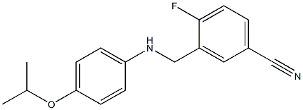 4-fluoro-3-({[4-(propan-2-yloxy)phenyl]amino}methyl)benzonitrile 结构式