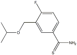 4-fluoro-3-(isopropoxymethyl)benzenecarbothioamide 结构式