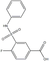 4-fluoro-3-(phenylsulfamoyl)benzoic acid 结构式