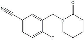 4-fluoro-3-[(2-oxopiperidin-1-yl)methyl]benzonitrile 结构式