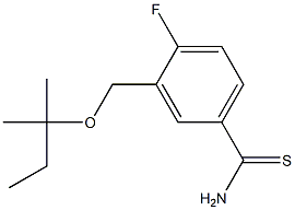 4-fluoro-3-{[(2-methylbutan-2-yl)oxy]methyl}benzene-1-carbothioamide 结构式