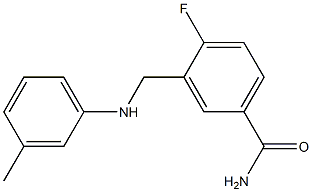 4-fluoro-3-{[(3-methylphenyl)amino]methyl}benzamide 结构式