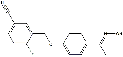 4-fluoro-3-{4-[1-(hydroxyimino)ethyl]phenoxymethyl}benzonitrile 结构式