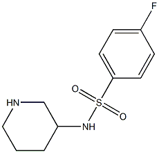 4-fluoro-N-(piperidin-3-yl)benzene-1-sulfonamide 结构式