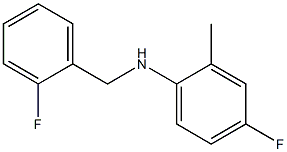 4-fluoro-N-[(2-fluorophenyl)methyl]-2-methylaniline 结构式
