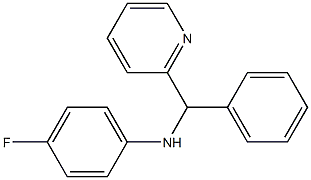 4-fluoro-N-[phenyl(pyridin-2-yl)methyl]aniline 结构式