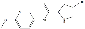 4-hydroxy-N-(6-methoxypyridin-3-yl)pyrrolidine-2-carboxamide 结构式