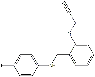 4-iodo-N-{[2-(prop-2-yn-1-yloxy)phenyl]methyl}aniline 结构式