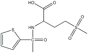 4-methanesulfonyl-2-[1-(thiophen-2-yl)acetamido]butanoic acid 结构式