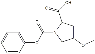 4-methoxy-1-(phenoxycarbonyl)pyrrolidine-2-carboxylic acid 结构式