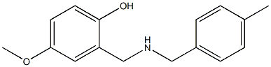 4-methoxy-2-({[(4-methylphenyl)methyl]amino}methyl)phenol 结构式