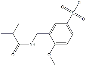 4-methoxy-3-[(2-methylpropanamido)methyl]benzene-1-sulfonyl chloride 结构式