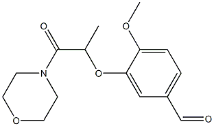 4-methoxy-3-{[1-(morpholin-4-yl)-1-oxopropan-2-yl]oxy}benzaldehyde 结构式