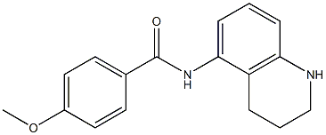 4-methoxy-N-(1,2,3,4-tetrahydroquinolin-5-yl)benzamide 结构式