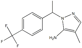 4-methyl-1-{1-[4-(trifluoromethyl)phenyl]ethyl}-1H-pyrazol-5-amine 结构式