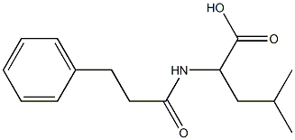 4-methyl-2-[(3-phenylpropanoyl)amino]pentanoic acid 结构式