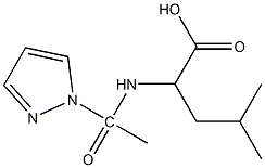 4-methyl-2-[1-(1H-pyrazol-1-yl)acetamido]pentanoic acid 结构式