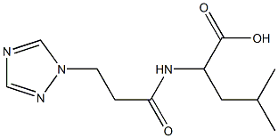 4-methyl-2-[3-(1H-1,2,4-triazol-1-yl)propanamido]pentanoic acid 结构式
