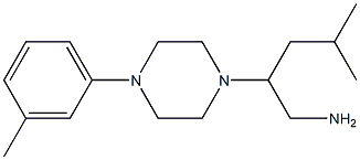 4-methyl-2-[4-(3-methylphenyl)piperazin-1-yl]pentan-1-amine 结构式