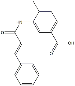 4-methyl-3-(3-phenylprop-2-enamido)benzoic acid 结构式