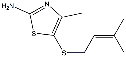 4-methyl-5-[(3-methylbut-2-enyl)thio]-1,3-thiazol-2-amine 结构式