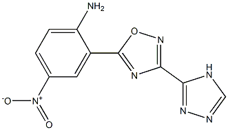 4-nitro-2-[3-(4H-1,2,4-triazol-3-yl)-1,2,4-oxadiazol-5-yl]aniline 结构式