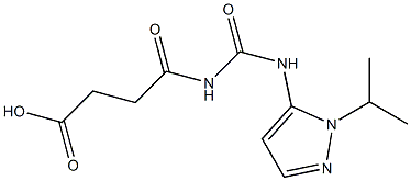 4-oxo-4-({[1-(propan-2-yl)-1H-pyrazol-5-yl]carbamoyl}amino)butanoic acid 结构式