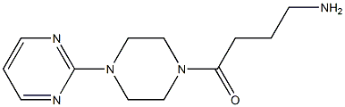 4-oxo-4-(4-pyrimidin-2-ylpiperazin-1-yl)butan-1-amine 结构式