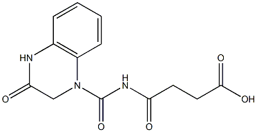 4-oxo-4-[(3-oxo-1,2,3,4-tetrahydroquinoxalin-1-yl)carbonylamino]butanoic acid 结构式