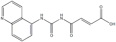 4-oxo-4-[(quinolin-5-ylcarbamoyl)amino]but-2-enoic acid 结构式