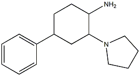 4-phenyl-2-pyrrolidin-1-ylcyclohexanamine 结构式