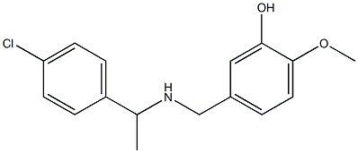 5-({[1-(4-chlorophenyl)ethyl]amino}methyl)-2-methoxyphenol 结构式