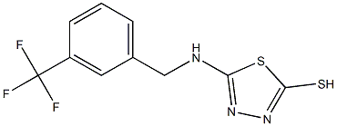 5-({[3-(trifluoromethyl)phenyl]methyl}amino)-1,3,4-thiadiazole-2-thiol 结构式