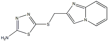 5-({imidazo[1,2-a]pyridin-2-ylmethyl}sulfanyl)-1,3,4-thiadiazol-2-amine 结构式