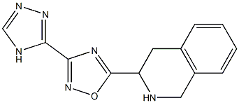 5-(1,2,3,4-tetrahydroisoquinolin-3-yl)-3-(4H-1,2,4-triazol-3-yl)-1,2,4-oxadiazole 结构式