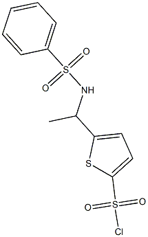 5-(1-benzenesulfonamidoethyl)thiophene-2-sulfonyl chloride 结构式
