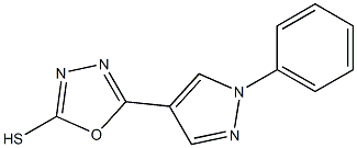 5-(1-phenyl-1H-pyrazol-4-yl)-1,3,4-oxadiazole-2-thiol 结构式